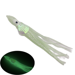 Nouvelles jupes de calamar lumineuses de 12 cm, leurres souples de pêche en forme d'octopus avec écailles <span class=keywords><strong>pour</strong></span> la pêche à la traîne - Product Image 3