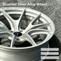 JJS Brushed Silver Monoblock Forged <strong>Alloy</strong> <strong>Wheels</strong> Multi Spoke Aftermarket Rims Custom PCD 5x112 5x114.3 5x120 17-24 Inch Fit SUV