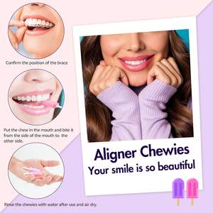 SJ produttore all'ingrosso di ghiaccio forma di alligner Chewies Silicone per uso alimentare ortodontico masticare adesivi OEM - Product Image 4