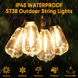 <span class=keywords><strong>Guirnalda</strong></span> de Luces Solares de 9M 15M 18M 30M, Bombilla <span class=keywords><strong>LED</strong></span> de Filamento ST38, 24V, Resistente a los Golpes, para Decoración de Patio, Fiesta, Jardín - Product Image 4