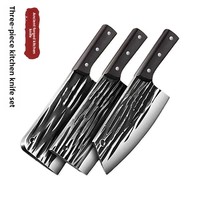 Couteau de boucher en acier inoxydable, couteau de cuisine mat forgé avec manche à pince complète