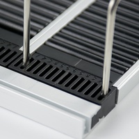 Poussoir pour boissons Organisateur de bouteilles Glissières à rouleaux d'alimentation par gravité Système de poussée d'étagères pour réfrigérateur Glissières d'étagères pour supermarchés