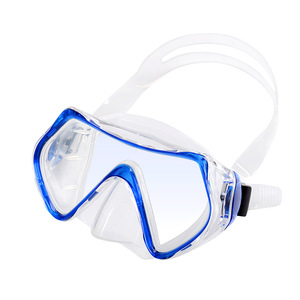 Diving Mask Framed Two <b>Windows</b> 4.0mm Tempered Glass PVC Adult Universal Snorkeling Water Sports Anti Fog Waterproof Adjustable - Product Image 1
