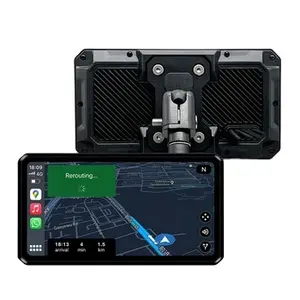 Xe máy không thấm nước kép HD Ghi âm Dash Cam Carplay Navigation IPS màn hình cảm ứng Android Auto Xe Máy DVR với TPMS