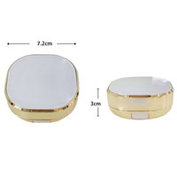 Boîtier carré doré OEM/ODM pour fond de teint BB crème à coussin d'air, emballage cosmétique vide en plastique personnalisé en gros