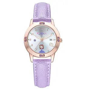 Relógios da princesa sofia da licença da disney, oficial, presente das crianças, relógios bonitos dos desenhos animados para crianças meninas