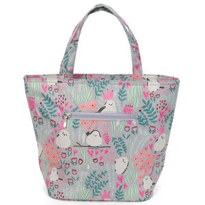 Bolso de Mano Plegable de Poliéster con Diseño de Tetas Japonesas, Cierre de Cremallera, Correa de Cadena Impermeable, Capacidad de 3L+ - Product Image 3