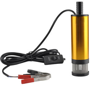 Pompe à huile électrique 38/51MM 12V pour pompage de diesel, eau, transfert de carburant, 12L/min, submersible, coque en alliage d'aluminium - Product Image 1