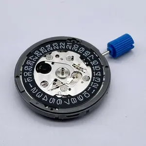 Mouvement mécanique japonais NH35A d'origine, 24 rubis, plateau interchangeable pour montre, disque de date noir avec texte blanc - Product Image 1