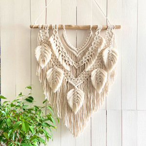 Thảm Lớn Treo Tường Macrame Lớn Trang Trí Nhà Thủ Công Cotton Tùy Chỉnh Boho - Product Image 1