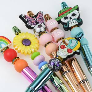 2025 Fabricant Offres Spéciales Silicone Stylo À Bille Enfants DIY Silicone Dentaire Perle Stylo Prix De Gros - Product Image 2