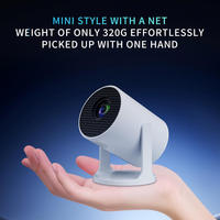 Mini projecteur LED intelligent 1080P portable pour extérieur, Android 11, 200 lumens ANSI, courte focale, cinéma maison, décodage 4K, gaming, HIFI