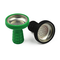 En gros, Tête de chicha en silicone de qualité alimentaire avec intérieur en acier inoxydable, résistante à la chaleur et antidérapante, pour salons de chicha