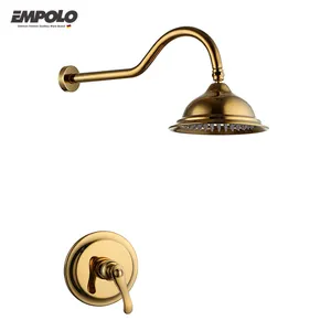 Economical shower gold brushed gold shower brass shower system