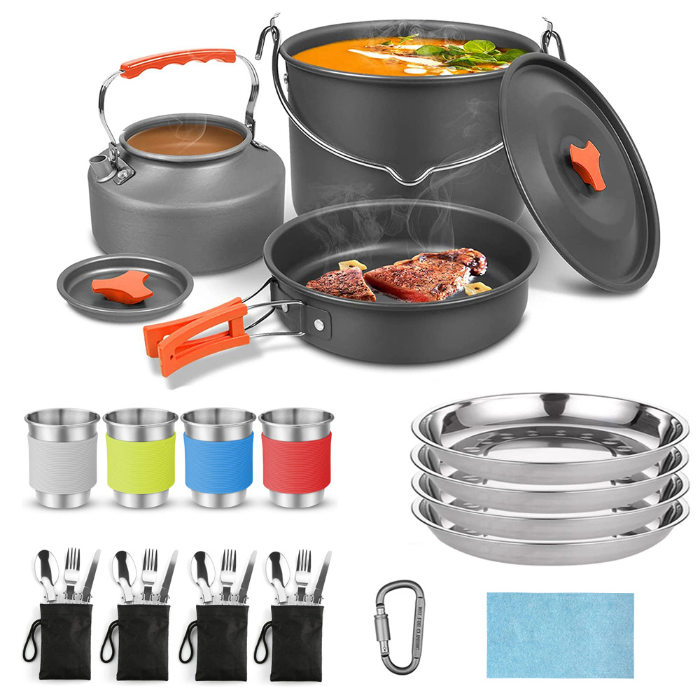 Soucoupe creuse orange pour 4 personnes, théière 1,1L