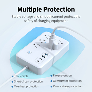 Multiprise intelligente 45W à charge rapide avec ports USB pour <span class=keywords><strong>iPhone</strong></span>, tablette et ordinateur portable (norme américaine) - Product Image 6