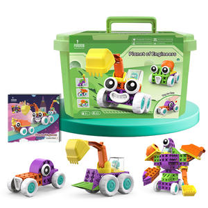 Pungrow Set di Blocchi Grandi da 4cm, Giocattoli Educativi per la Prima Infanzia, Costruzioni in Plastica, Assemblaggio Auto, Giocattoli per Bambini, <span class=keywords><strong>Pianeta</strong></span> degli Ingegneri - Product Image 2