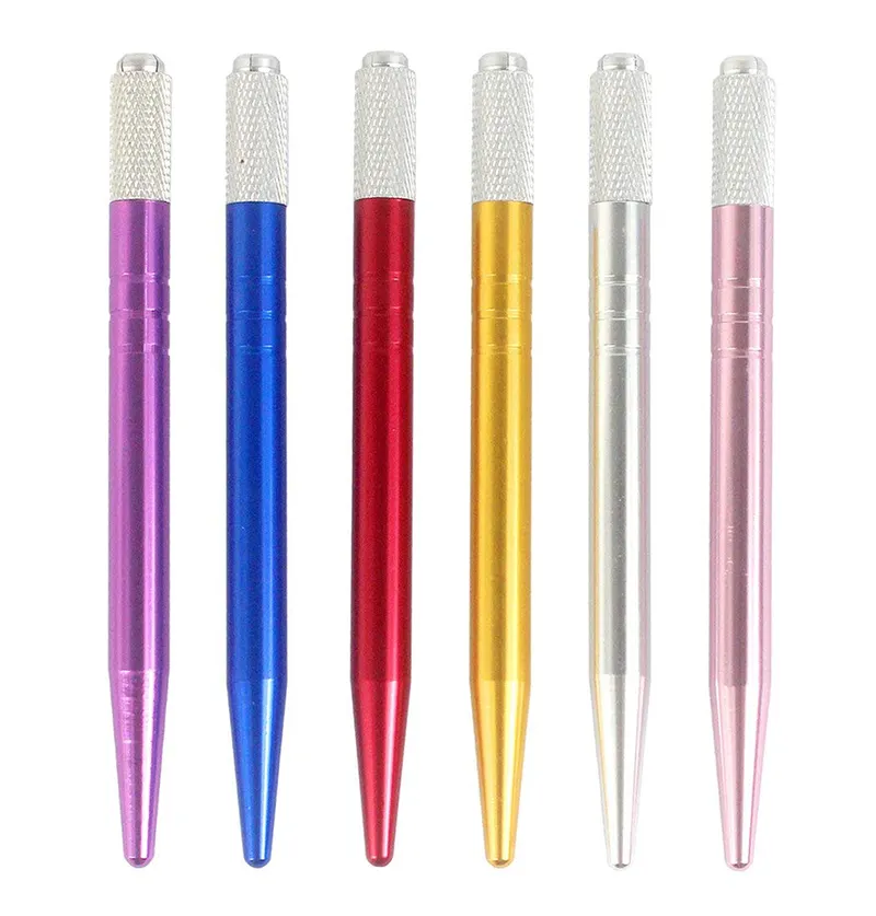 Anti-Slip Handvat Microblade Naald Houder Kleurrijke Microblading Marker Pen Machine Voor Handmatige Wenkbrauw Tattoo