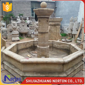 Fontaine en pierre de style français en marbre jaune antique jardin extérieur utilisé fontaines d'eau en marbre <span class=keywords><strong>NTMF</strong></span>-A190S - Product Image 3