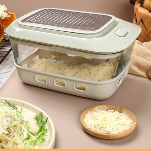 बहुक्रियाशील माइक्रोवेव या ओवन उपयुक्त रेजर तेज स्टेनलेस स्टील ब्लेड पीपी प्लास्टिक हेलीकॉप्टर ग्राटर कंटेनर के साथ - Product Image 4