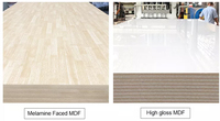 Panneau de placage MDF mélaminé 3mm/6mm/9mm/12mm/18mm E1 Moderne de première qualité, résistant à l'humidité, certifié ISO9001, garantie 5 ans