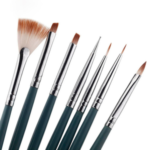 Pinceau liner en nylon à manche en bois pour nail art, stylo de sculpture et de peinture au gel ondulé pour le dessin de motifs floraux dégradés - Product Image 1