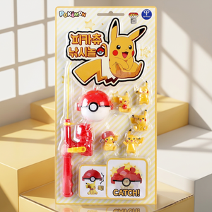 ชุดเกมตกปลาแม่เหล็กพลาสติก Pikaed สำหรับเด็กเกาหลี อนิเมะ ของเล่นเสริมพัฒนาการ ฝึกจับปลา ขายส่ง - Product Image 3