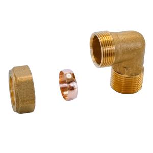 Coudière en laiton forgé haute pression 90° C X MI 1600 PSI à flux continu pour <span class=keywords><strong>plomberie</strong></span> industrielle - Product Image 3