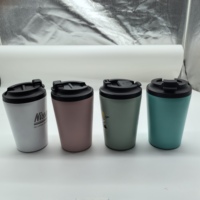 Tasse de sport isolée à double paroi en acier inoxydable de 12oz avec logo personnalisé tasse à café réutilisable écologique pour adultes visites en intérieur