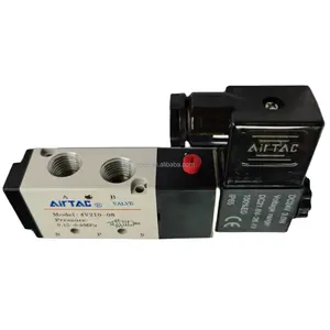 Válvula solenoide serie 4V Válvula Airtac 4V210-08 Presión 0,15-0.8MPa DC24V 3W Rango de voltaje DC21.6V-26.4V IP65 para torno CNC