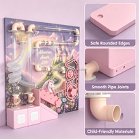 Jeux muraux éducatifs interactifs personnalisés Macaron Rêveur, équipement de terrain de jeu intérieur peu encombrant pour cafés ludiques, centres commerciaux et garderies