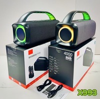 Máquina de Karaoke Inalámbrica X993K con Micrófono Dual, Altavoz con Bajos Potentes, Luz RGB, Sistema de Audio Portátil para Fiestas, Reproductor de Música con Tarjeta TF y USB, OEM