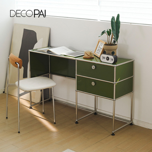 Bureau étroit fer Art petit appartement salon médiéval minimaliste maison établi étude long salon rétro apprentissage Table - Product Image 2