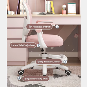 Cadeira de Escritório Giratória Confortável com Apoio de Braço Multicamadas que Economiza Espaço, Cadeira de Estudo Infantil, Cadeira de Escritório em Malha - Product Image 2