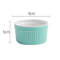 Wadah Keramik Putih WLD Ukuran 3.5 Inci, 6 Oz, Porselen Bulat, Dapat Digunakan Untuk Salad, Kacang, Makanan Penutup, Puding