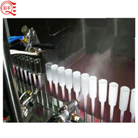 Ligne de flacons cosmétiques compacts en PET, spécialisée dans le revêtement au toucher caoutchouté avec un processus de séchage complet.