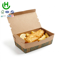 Caja de Sándwich Portátil, Autoarmable, Ecológica, Reciclable, de Papel Kraft Marrón Moderno, Resistente a la Grasa, de Grado Alimenticio, con Logotipo Personalizado