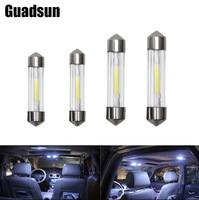 Ampoules LED Festoon 12V/24V, boîtier de lampe dôme, plaque d'immatriculation de voiture/porte en verre/coffre, 31-41MM, 6500K, bande lumineuse LED COB, Ra80, 2400LM