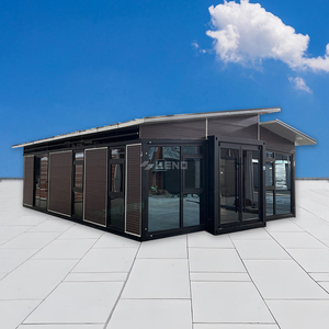 Maison conteneur en acier extensible moderne de 40 pieds avec toit en chevrons, cuisine, chambre et salle de bain préfabriquées – Appartement de grand-mère - Product Image 6