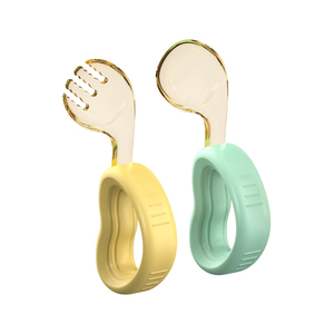 Juego de alimentación de bebé <span class=keywords><strong>torcida</strong></span> de Material PPSU más vendido, juego de entrenamiento de bebé, <span class=keywords><strong>cuchara</strong></span> y tenedor infantil, alimentación de bebé de silicona - Product Image 1