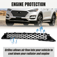 Pour Hyundai Tucson 2019-2021, grille inférieure du pare-chocs avant, grille texturée en maille noire, couverture OE 86561D3500 86561-D3500