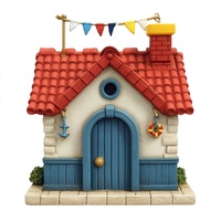 Kualitas tinggi buatan tangan Resin rumah Model patung tahan lama dekorasi taman hewan peri Anime sangat baik OEM ODM kartun