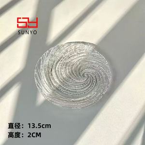 موردو أطباق عشاء زجاجية شفافة للسلطة والطعام البارد، أطقم فاخرة من أطباق التقديم الزجاجية لحفلات الزفاف - Product Image 6