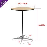 Table haute ronde en bois Foshan Sinoperfect pour la maison, les restaurants, les fêtes et les bars