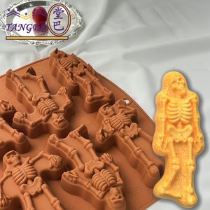 Molde de silicona engrosado con hueso Tangba para Halloween Fácil de formar y desmoldar Molde de espuma de silicona grueso y flexible - Product Image 5