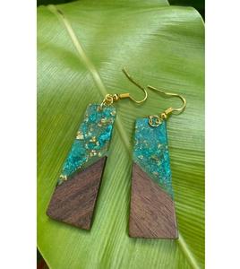 Pendientes Ligeros de Resina y Madera, Joyería Hecha a Mano, Inspirada en la Naturaleza, Estilo Bohemio, Regalo Perfecto para Mujeres, Adolescentes y Niñas - Product Image 4