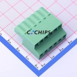 KF2EDGKC-5.0-6P Plug-in Terminal Block P=5mm Connector ( Connector Type: Plug )( Construction: 1x6P )( Pitch: 5mm ) - Product Image 1