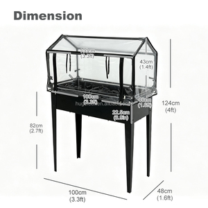 Jardinera Elevada de Metal Impermeable 2 en 1 para Exteriores con Patas y Invernadero Abatible - Product Image 2