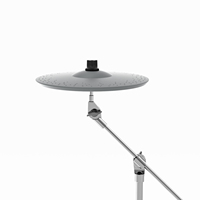 Pad de cymbale électronique silencieux en caoutchouc à double zone de 13 pouces, accessoire de remplacement pour tous les kits de batterie électronique numérique