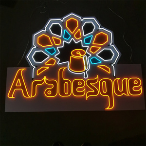 Commercial Décoratif salon de coiffure barbier signe logo personnalisé extérieur salon de coiffure salon de coiffure salon de coiffure neme LED enseigne au néon - Product Image 2